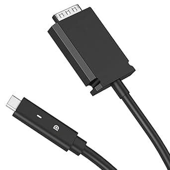 Cable de repuesto de base USB-C para estación de acoplamiento Dell WD15 | Cable de base DsiplayPort compatible Dell Docking Station K17 K17A K17A001 | 79cm / 2.6 pies | negro — imagen 6
