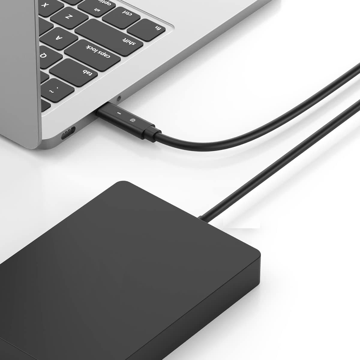 Cable de repuesto de base USB-C para estación de acoplamiento Dell WD15 | Cable de base DsiplayPort compatible Dell Docking Station K17 K17A K17A001 | 79cm / 2.6 pies | negro — imagen 4