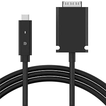 Cable de repuesto de base USB-C para estación de acoplamiento Dell WD15 | Cable de base DsiplayPort compatible Dell Docking Station K17 K17A K17A001 | 79cm / 2.6 pies | negro — imagen 1