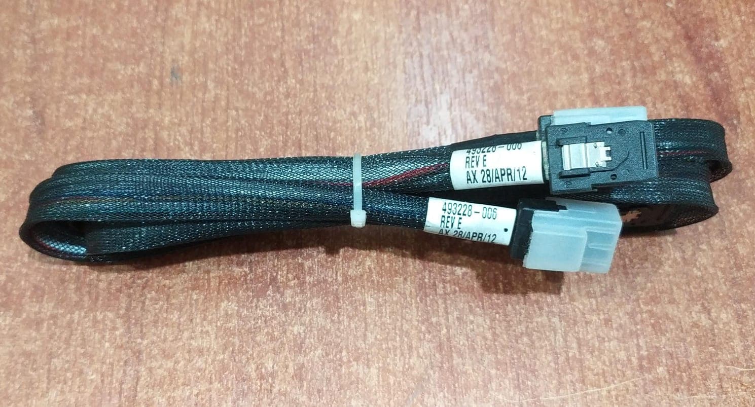 2 Cable Mini‑SAS HP 493228‑006/498426‑001 SFF‑8087 servidores ProLiant DL380 G6/G7, DL385-DL580 G7 — imagen 1