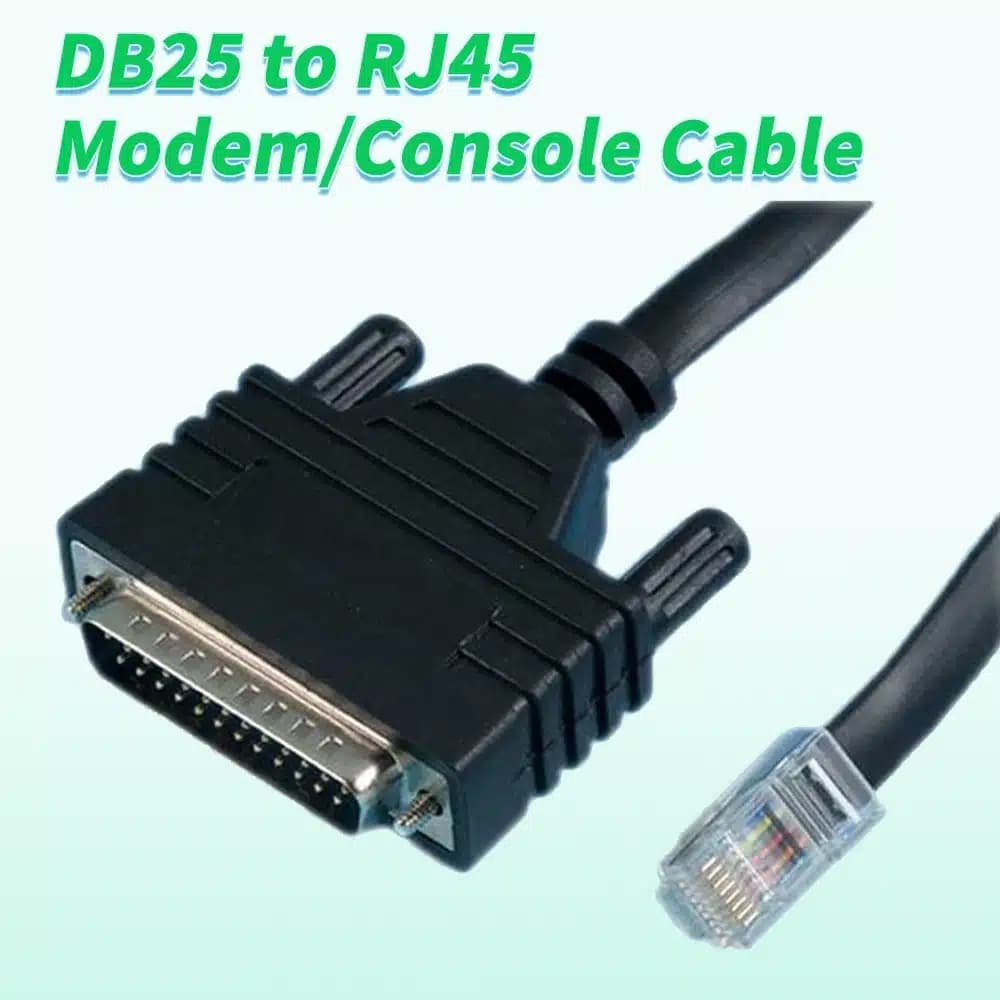 Cable Serie De Red DB25 Pin A 8P8C RJ45 Para Conmutadores, Cortafuegos, Enrutadores Y Dispositivos Inalámbricos — imagen 1