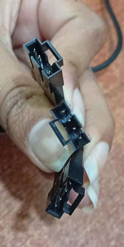 Cable Splitter 1→3 Ventiladores PC 3‑pin/4‑pin (Y‑Cable) – para placas base — imagen 3