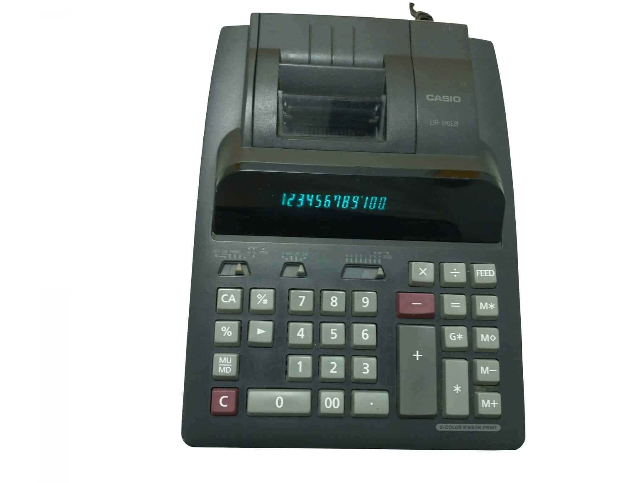 Calculadora con Impresora CASIO DR-120LB 12D 3.5 LPS (Oficina/Negocio) — imagen 1