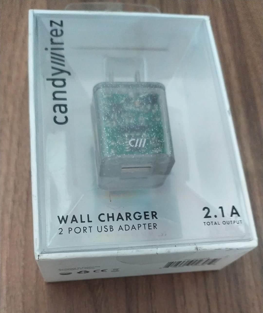Cargador de Pared | CandyWirez | Dos Puertos USB | Wall Charger | 2.1A (OutPut) — imagen 2