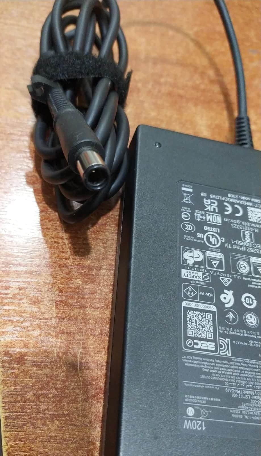 Cargador HP 120 W TPN-CA19 – 19.5 V 6.15 A Punta Cilíndrica 7.4×5.0 mm – Envy, Omen, Pavilion — imagen 3