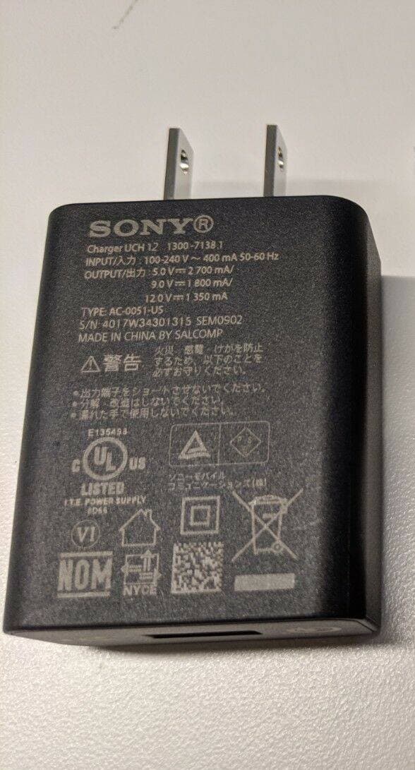 Cargador Rápido SONY AC-0051-US (UCH12) QC 3.0 Para XPERIA USB-C — imagen 2