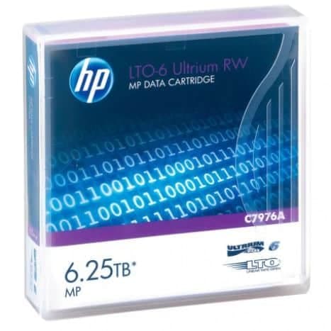 Cinta / Cartucho de Datos HP LTO Ultrium 6 RW C7976A - 2.5TB / 6.25TB — imagen 1