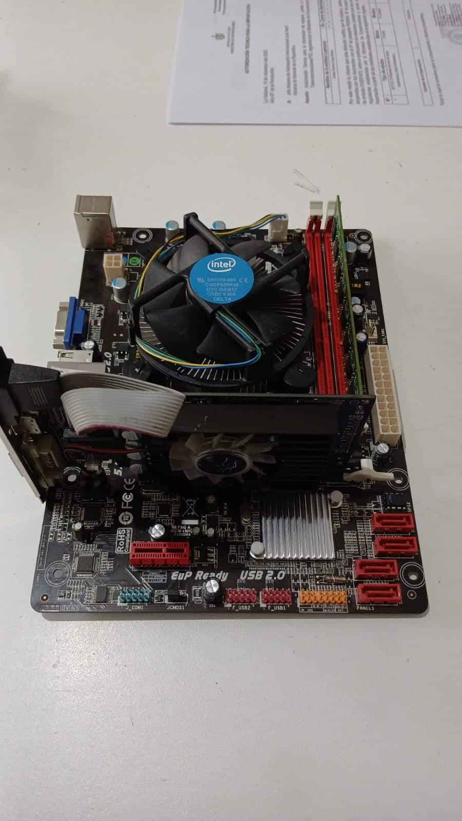 COMBO MOTHERBOARD BIOSTAR H61MLV2 PROCESADOR INTEL CORE I3 2DA GEN VIDEO NVIDIA GT 610 2GB RAM DDR3 — imagen 2