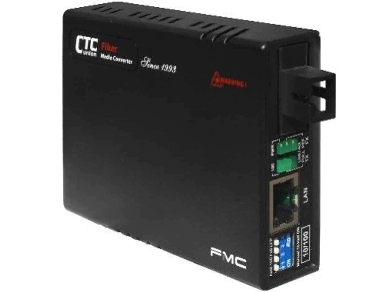 Convertidor de medios CTC Union FMC-10/100/SC20A Fast Ethernet BiDi 20 km (Tipo A) — imagen 1