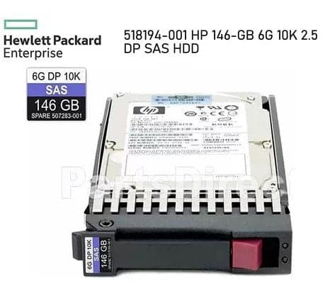 Disco Duro HP 146GB SAS 10K RPM 2.5" SFF – Modelo EG0146FAWHU | HDD 507119-00 — imagen 1