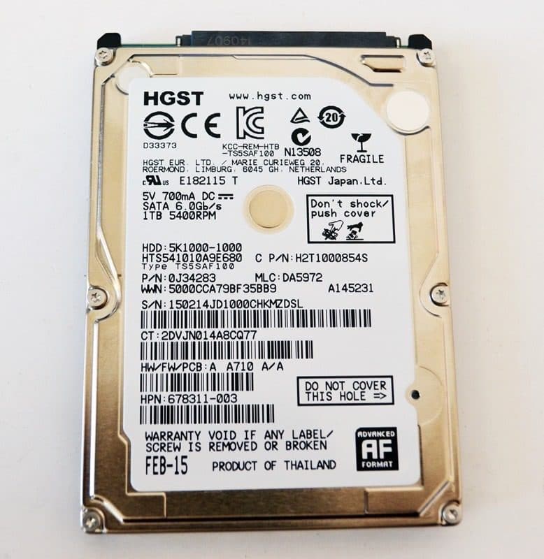 Disco Duro HDD para Laptop | HGST | 1TB | SATA | Nuevo y Sellado — imagen 1