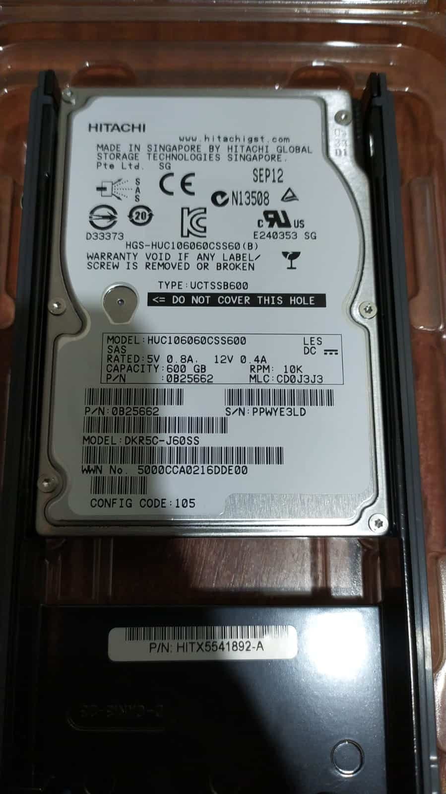 Disco Duro Hitachi HUC106060CSS600 600GB SAS 2.5” 10K RPM para Servidor Nuevo — imagen 2