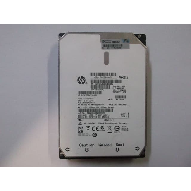 Disco Duro HP 6TB SAS 7.2K 6Gb/s MB6000FEDAU HUS726060ALS644 Enterprise 3.5” — imagen 1