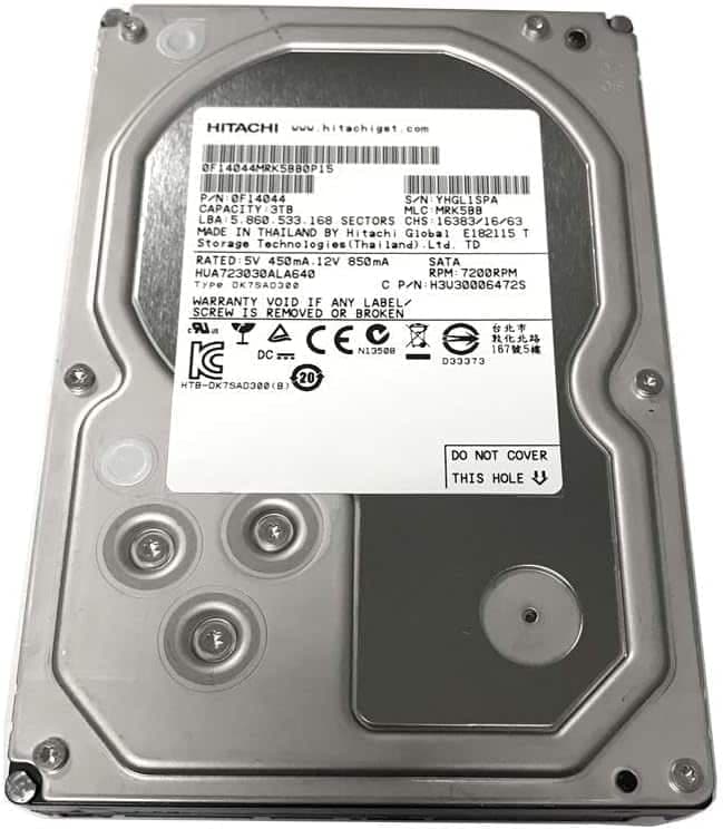 Disco Duro Interno HITACHI HUA723030ALA640 3TB SATA 6.0Gb/s 7200RPM 64MB Cache 3.5" — imagen 1