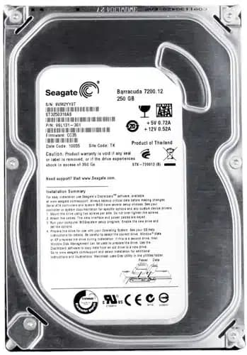 Disco Duro Interno Mecánico (HDD) | Seagate | Barracuda 7200.12 | 250GB | SATA | NUEVO — imagen 1