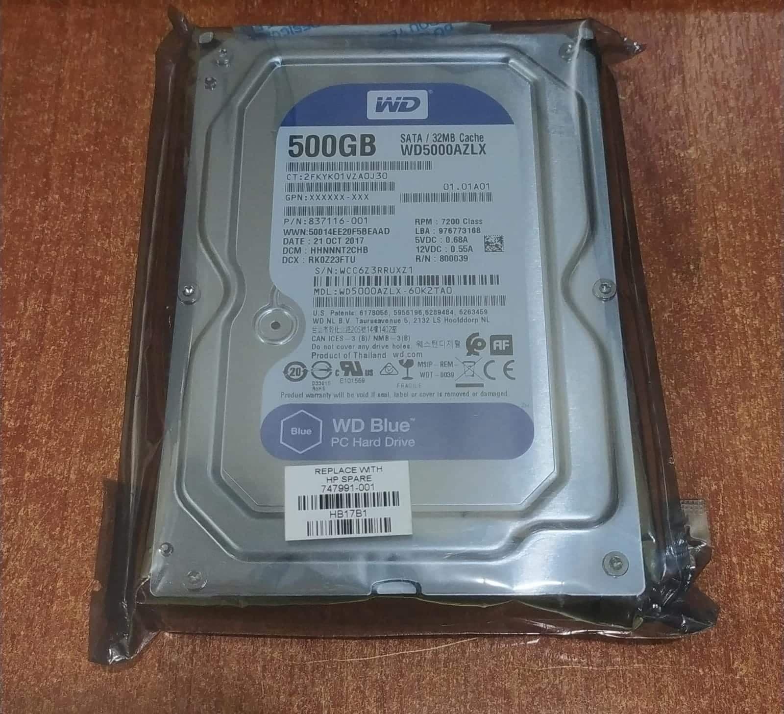 Disco Duro Interno Mecánico HDD | Western Digital WD | 500GB | WD5000AZLX | SATA — imagen 1