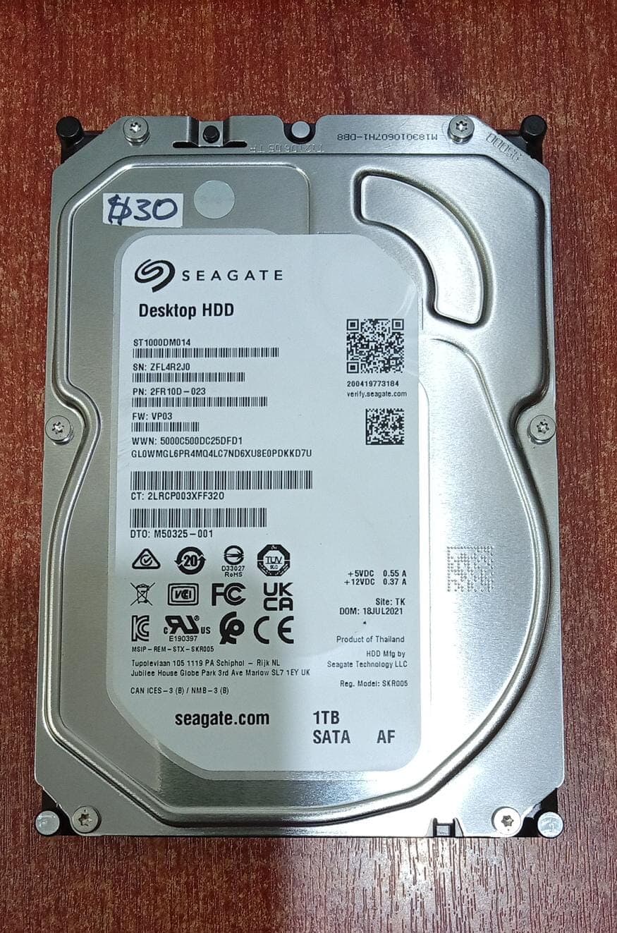 Disco Duro Interno Seagate ST1000DM014 1TB SATA III 7200 RPM HDD Nuevo — imagen 1