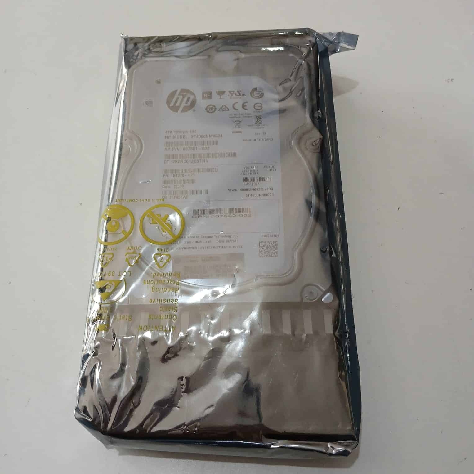 Disco HP 4TB 7200RPM SAS 12Gb/s HDD | ST4000NM0034 | 807581-002 — imagen 1