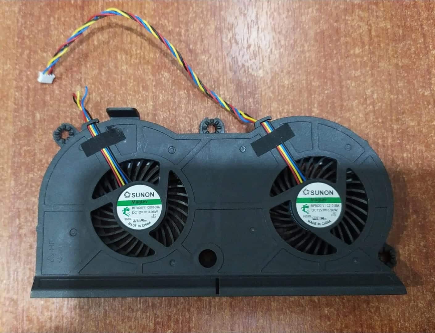 Disipador dual SUNON MF80201V1-C010-S9A 12 V 3.96 W (Solo 1 conector 4 pins) HP EliteOne 800/705 G1 — imagen 1