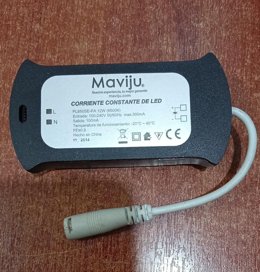 Driver LED Corriente Constante MAVIJU PL850SE‑PA 12W 6500K (Usado) — imagen 1