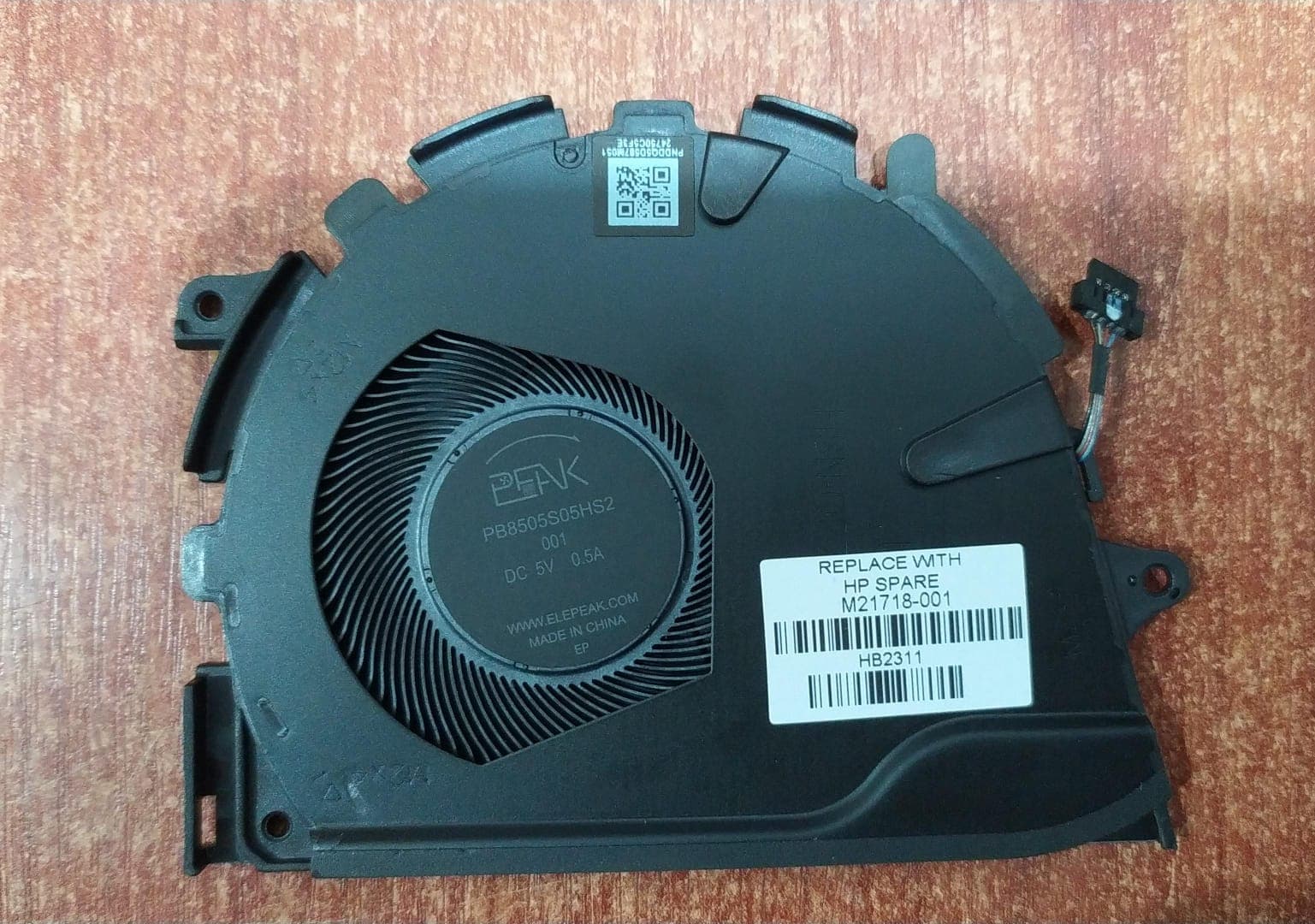 Fan HP ProBook/EliteBook (PB8505S05HS2‑001 / M21718‑001) 5V 0.5A – Repuesto series G8/G9 UMA — imagen 1
