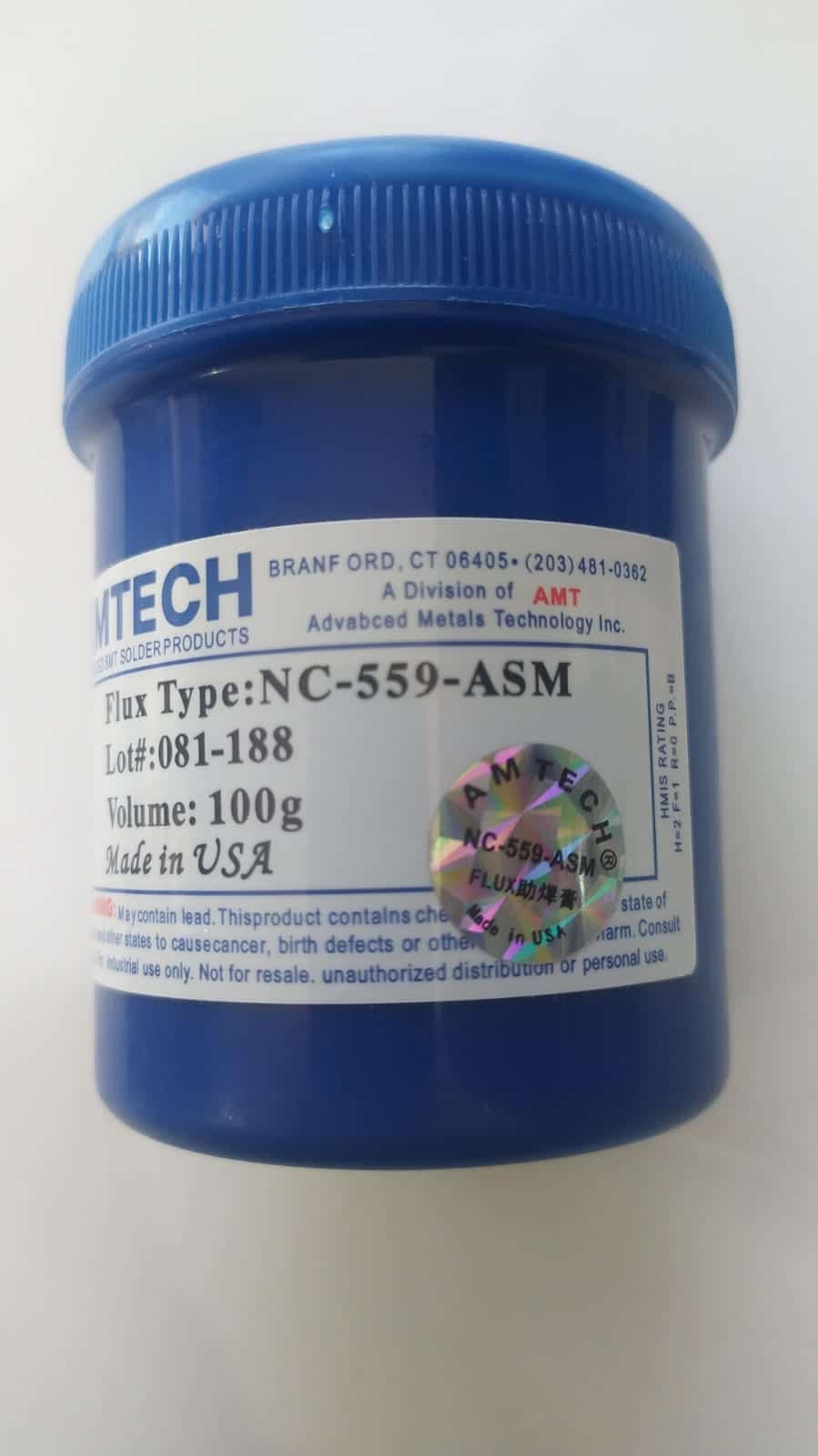 Flux Pasta Amtech | NC-559-ASM | Reballing 100g | sin plomo limpio | Soldadura de flujo — imagen 4