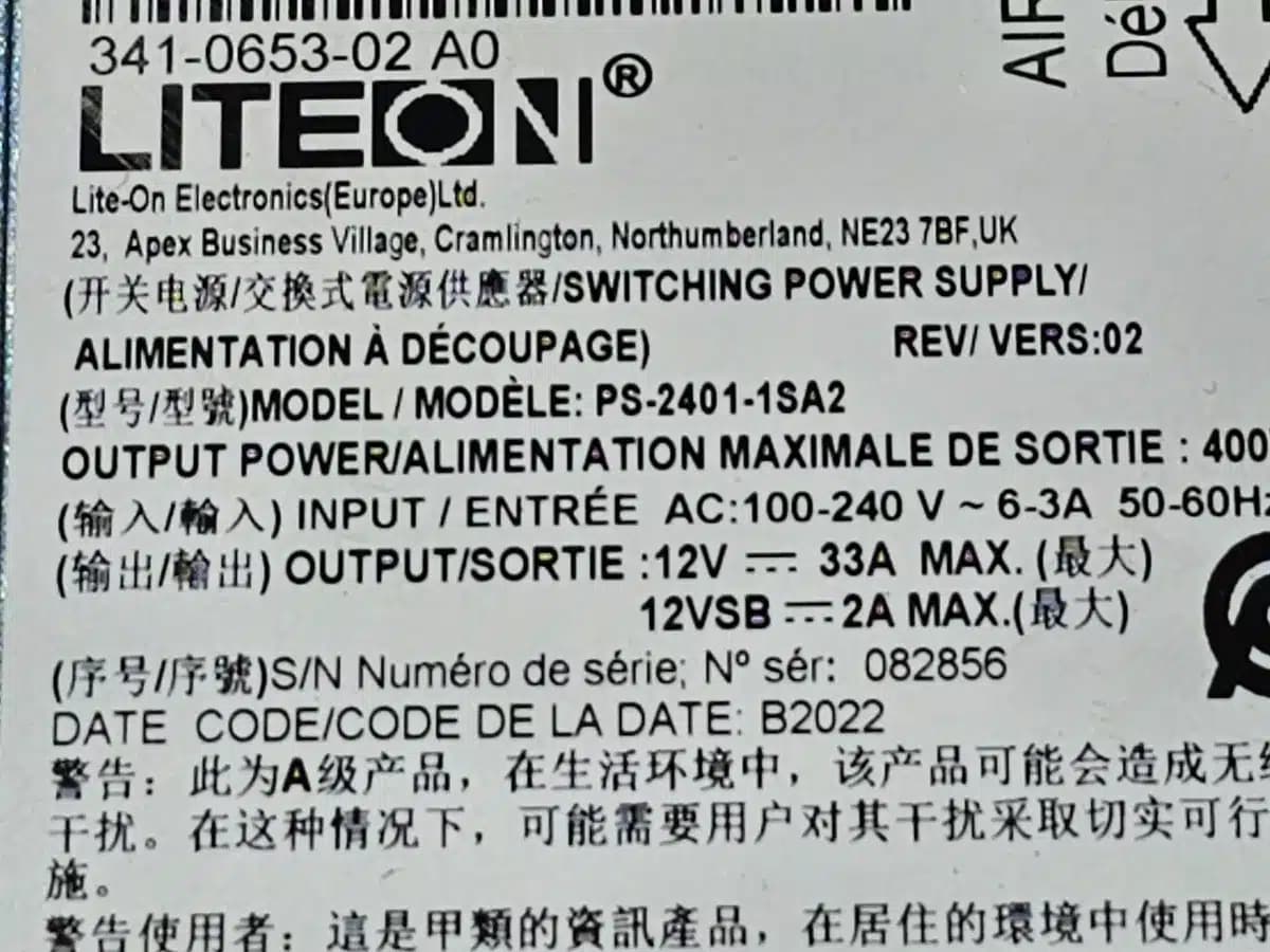 Fuente De Alimentación | Cisco | LITEON | Pwr-4430-ac | Ps-2401-1sa2 | Fuente de poder — imagen 6
