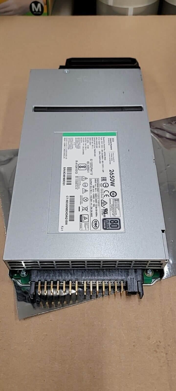 Fuente de alimentación de CA 813829-001 HP Synergy 12000F 2650 W 765877-101 765876-001 — imagen 1