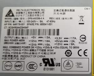 Fuente de alimentación | DPS-460DB-6 A | para ML350e Gen8 G8 | 648176-001 | 685041-001 | 460W | PSU — imagen 7