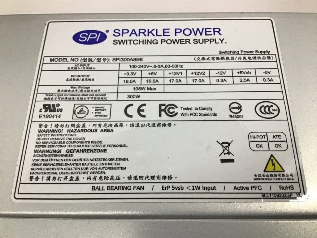 Fuente de Alimentación | SPI SPARKLE POWER | SPI300A8B8 | 300W | 20 + 4 pines — imagen 2
