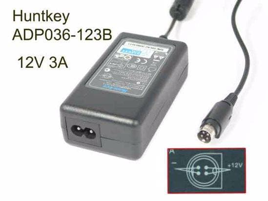 FUENTE DE PODER ADAPTADOR AC 12V 3AMP 4 PINES-HUNTKEY — imagen 1