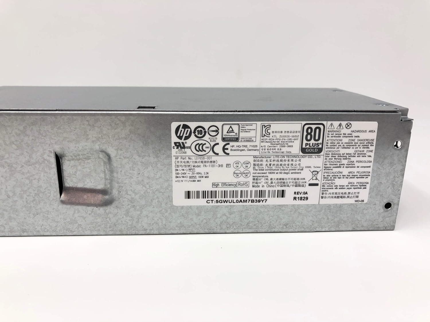 Fuente de Poder / Alimentación | PA-1181-3HB | L07658-001 | HP ProDesk 280 G3 400 G5 SFF | 180W | 80Plus Gold — imagen 2