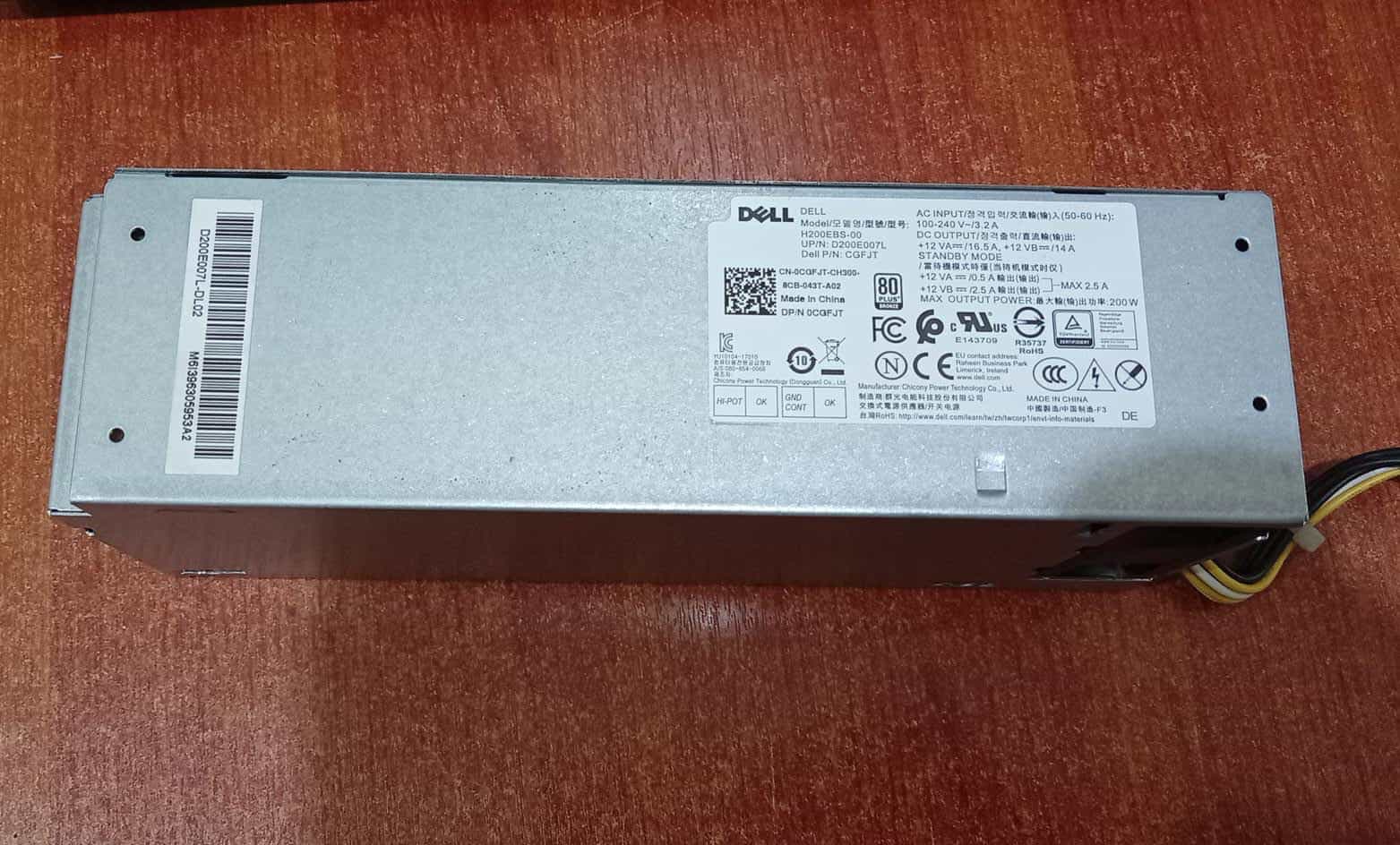 Fuente de Poder Dell H200EBS-00 200W SFF Seminueva - Compatible con OptiPlex 3060 5060 3070