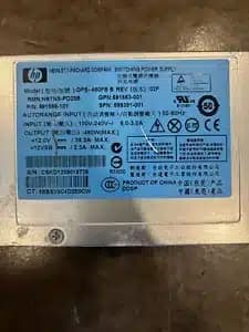 Fuente de Poder | HP | DPS-460FB B | HSTNS-PD23B | 591555-101 | 591553-001 | 599381-001 | 460W | para HP ProLiant DL, ML y SL — imagen 2