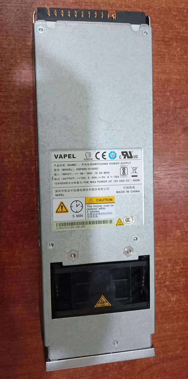 Fuente de Poder Switching VAPEL HSP600-D1205D 600W ATX 24 Pines para PC — imagen 1