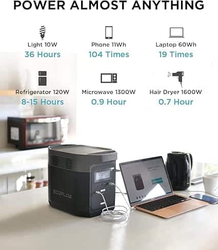 Inversor Portatil | ECOFLOW | EF DELTA 1300 | 1260Wh | Generador Eléctrico | UPS | Battery Generator — imagen 2