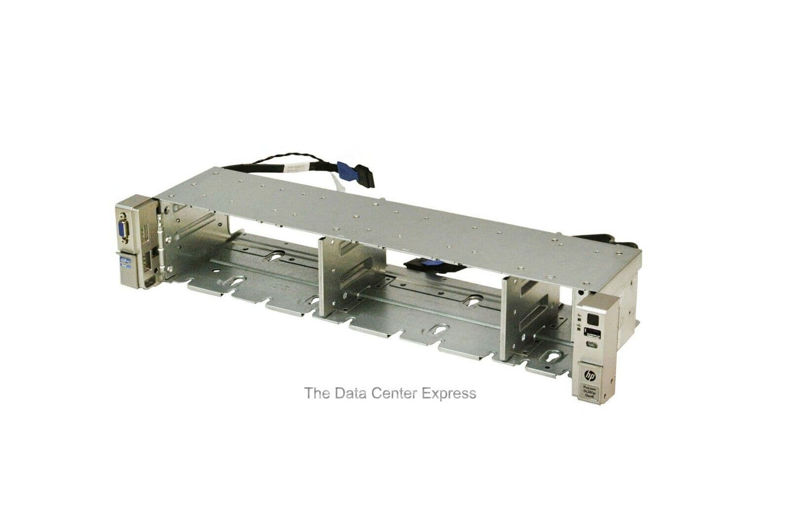 Jaula de transmisión frontal HP DL380p G8 8SFF con cables y orejas 675602-001 — imagen 1
