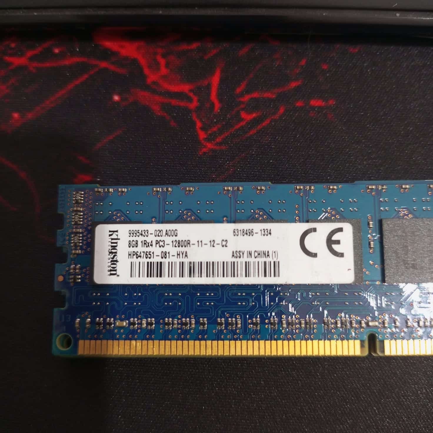 Kingston 8GB DDR3 1600MHz ECC Registered RAM (HP 647651-081) - Usado | Memoria Ram — imagen 2