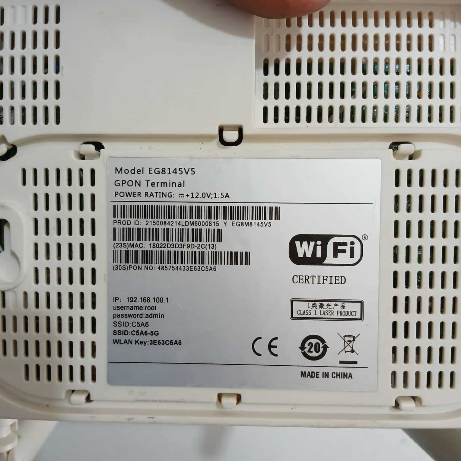 KIT Huawei dos EG8145V5 y un EG8141A5 Huawei GPON ONU dual‑band Wi‑Fi, 4 GE, VoIP — imagen 3