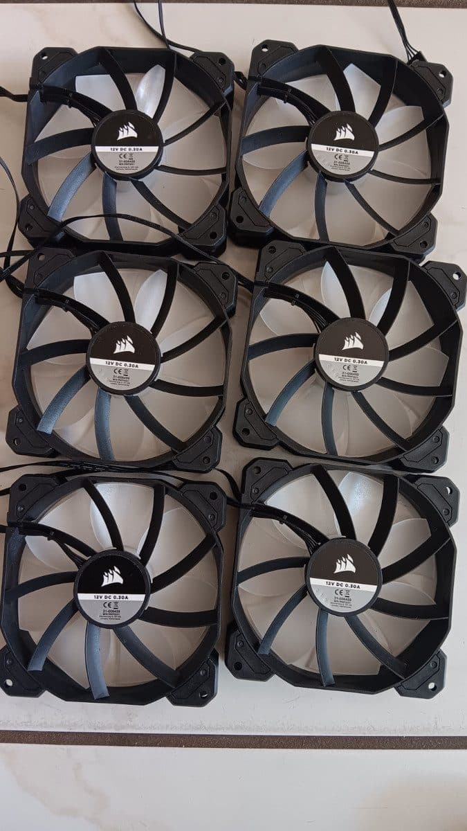 Kit completo de 6 Ventiladores | CORSAIR | SP120 RGB ELITE RWF0051 + Controladora RWF0048 + 6 Tiras de Luces Led | Disipadores - FAN — imagen 1