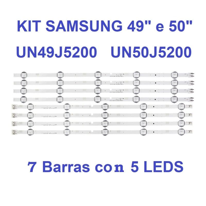 Kit Tiras LED Backlight Samsung UN49J5200AH 7 PCS S_5J52_FCOM_5_ P/ UN49J5200-UN49J5290 — imagen 1
