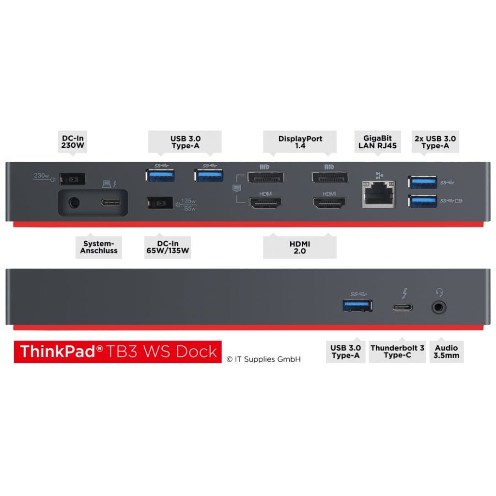 Lenovo ThinkPad Thunderbolt 3 Dock Station — imagen 4