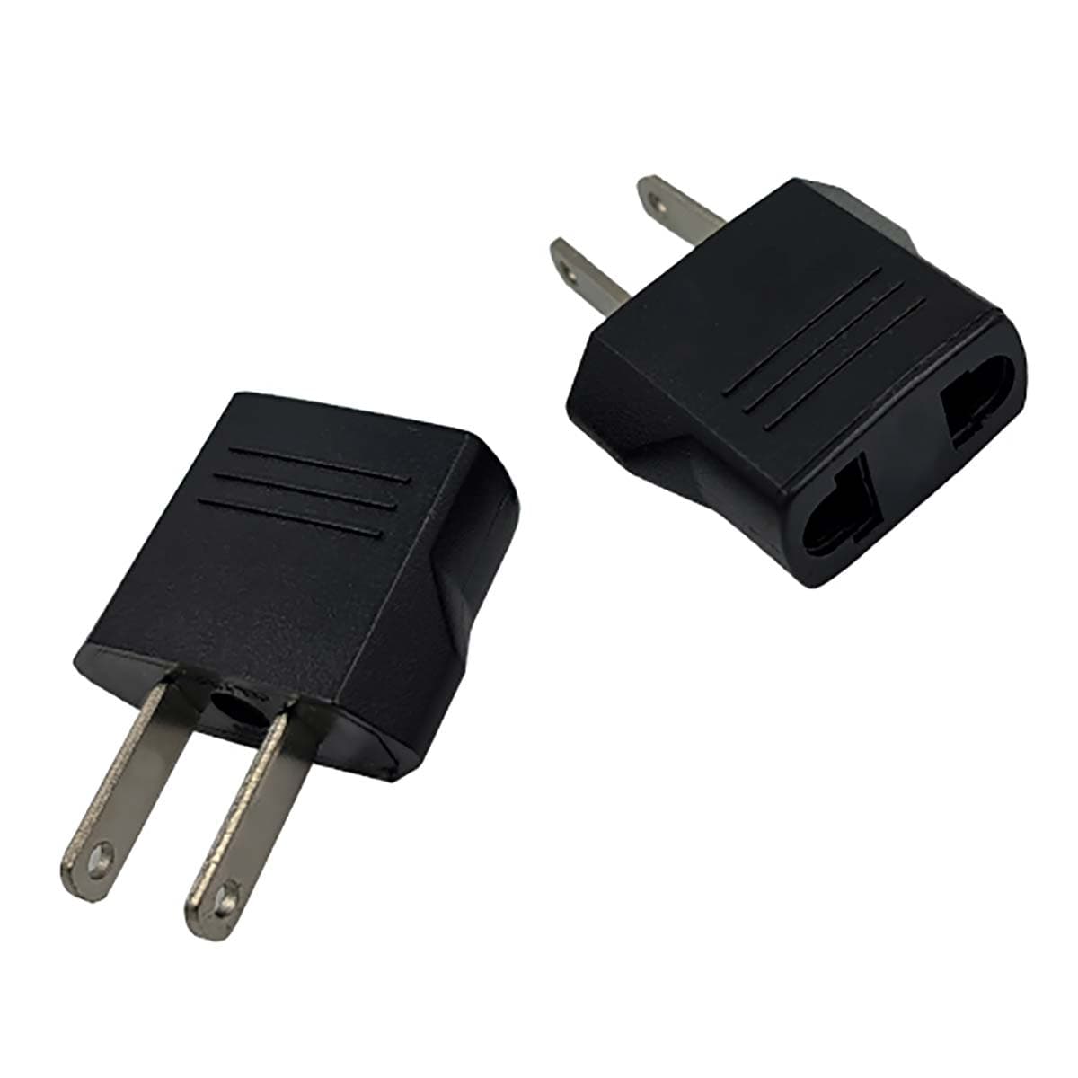 Lote 10 Enchufe adaptador de redondo a plano-De europeo a americano — imagen 1