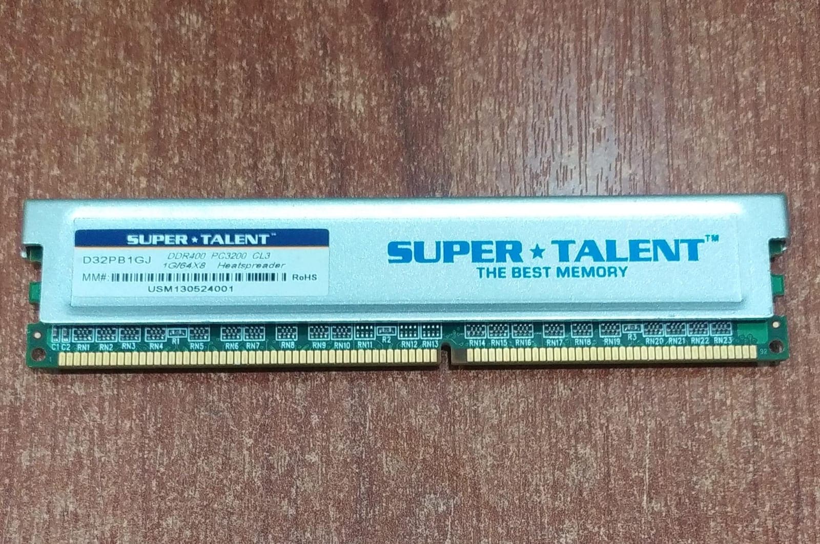Memoria RAM 1 GB Super Talent D32PB1GJ DDR400 PC3200 CL3 Disipador – Seminueva — imagen 1
