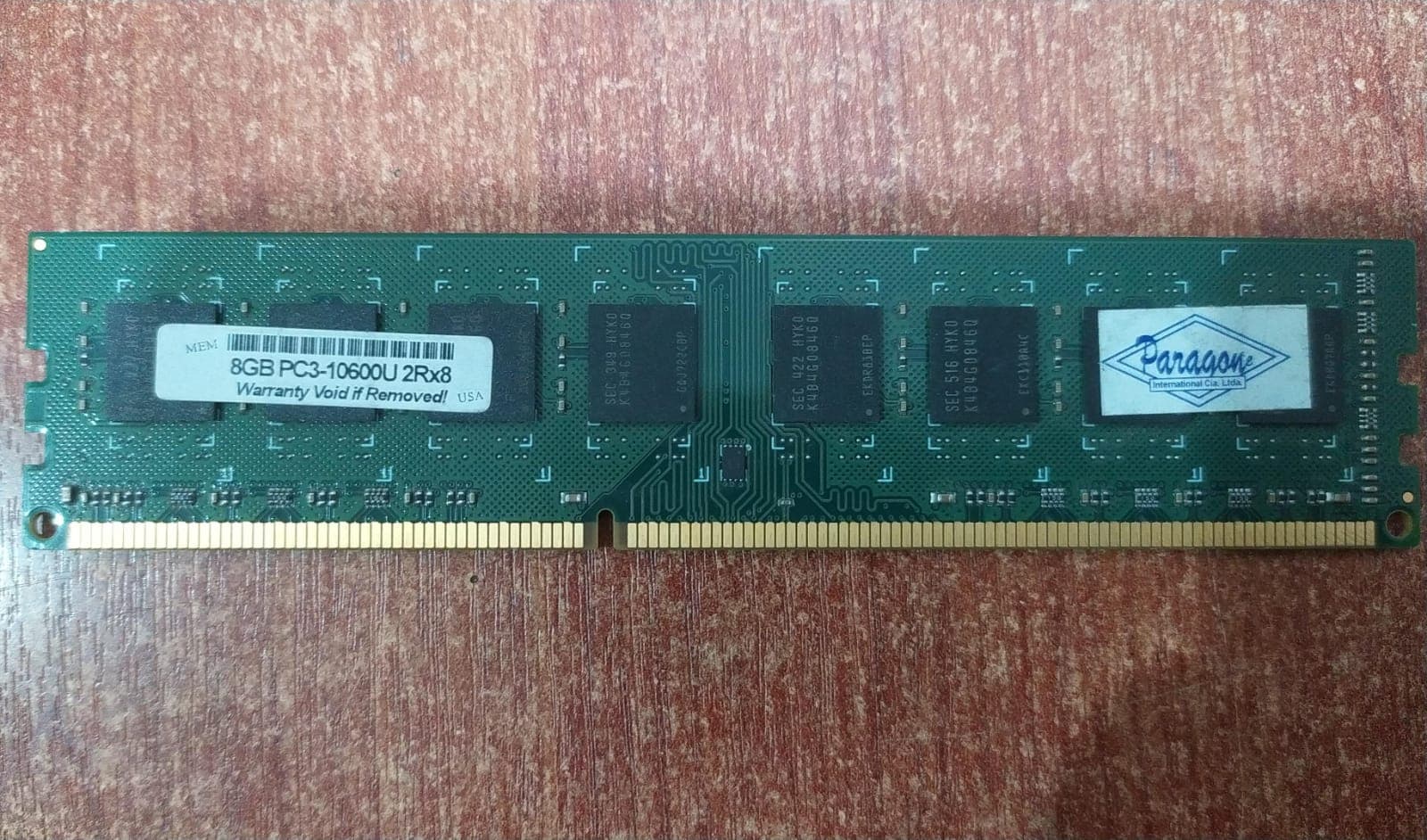 Memoria RAM 8GB Paragone PC3‑10600U DDR3 1333 MHz 2Rx8 – Compatible Desktop/Laptop — imagen 1