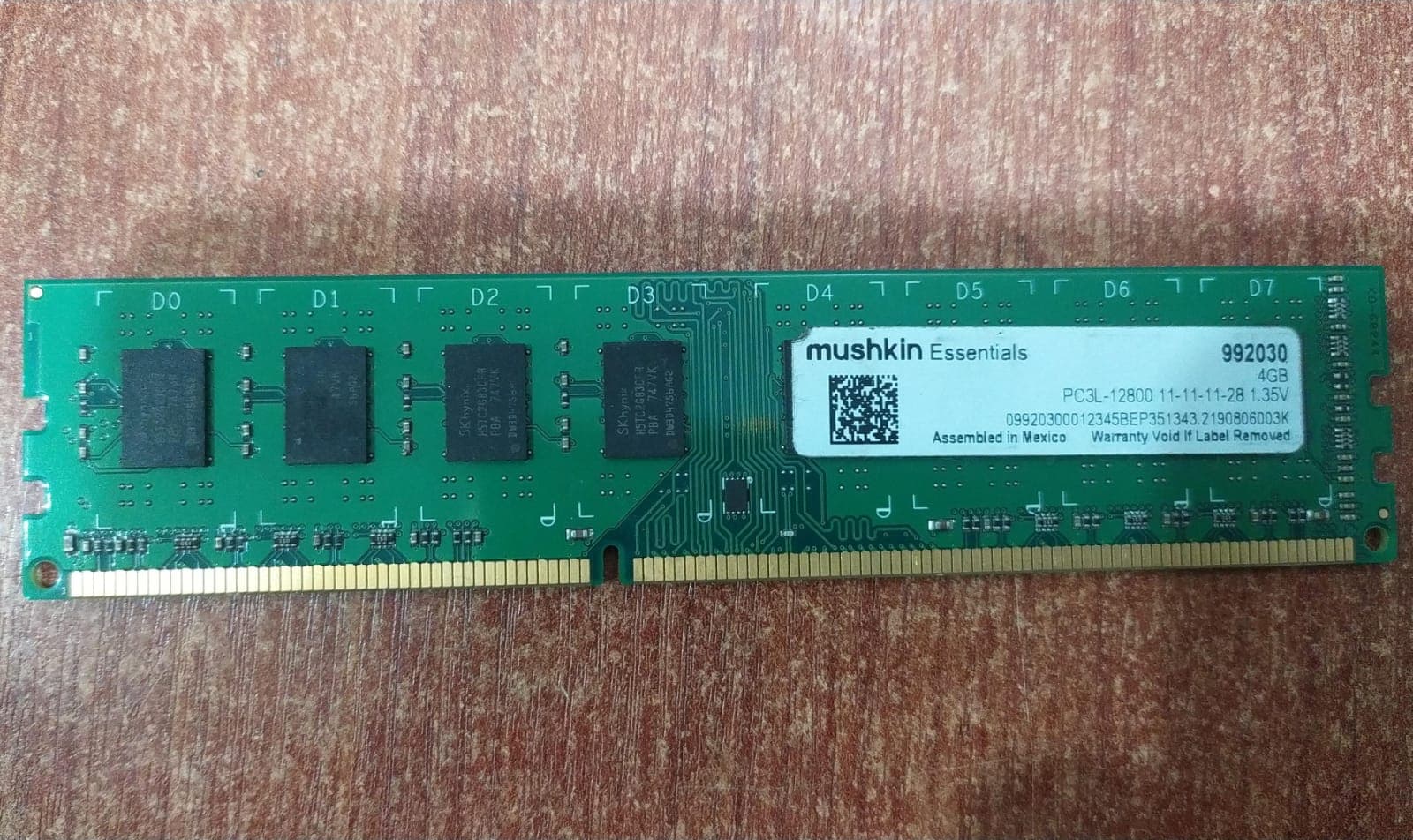 Memoria RAM Mushkin 4 GB PC3L‑12800 1600 MHz CL11 1.3 V (Modelo 992030) – Seminueva — imagen 1