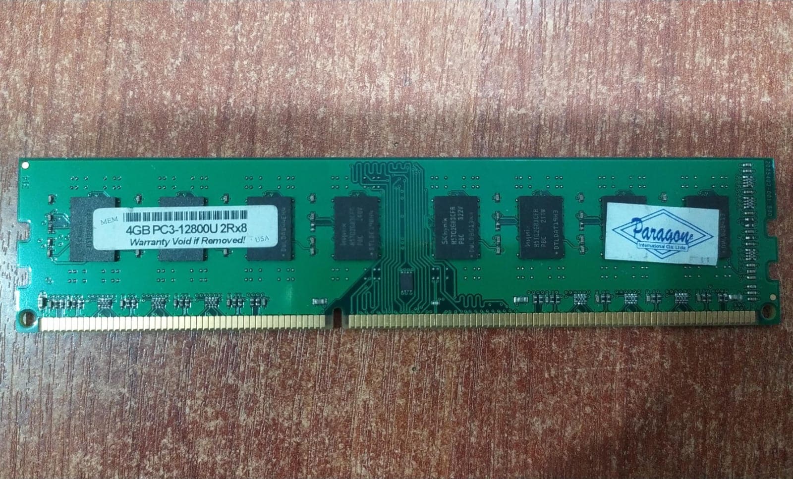 Memoria RAM Paragone DDR3 4 GB (PC3‑12800U) 2Rx8 – Compatible PC / Laptop — imagen 1