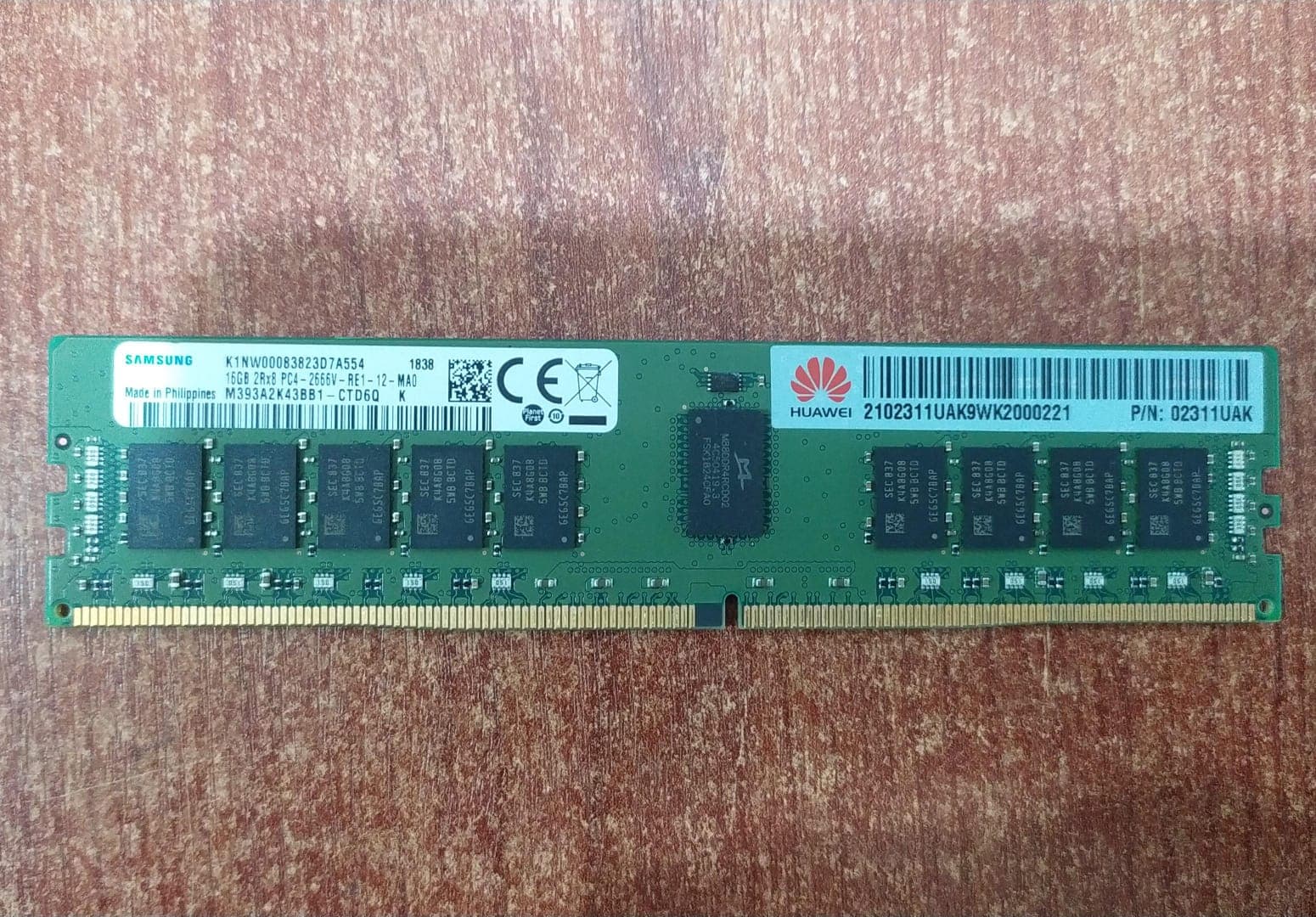 MEMORIA RAM Samsung M393A2K43BB1‑CTD6Q 16GB RDIMM ECC Registered 2Rx8 DDR4 2666MHz PARA SERVIDOR — imagen 1