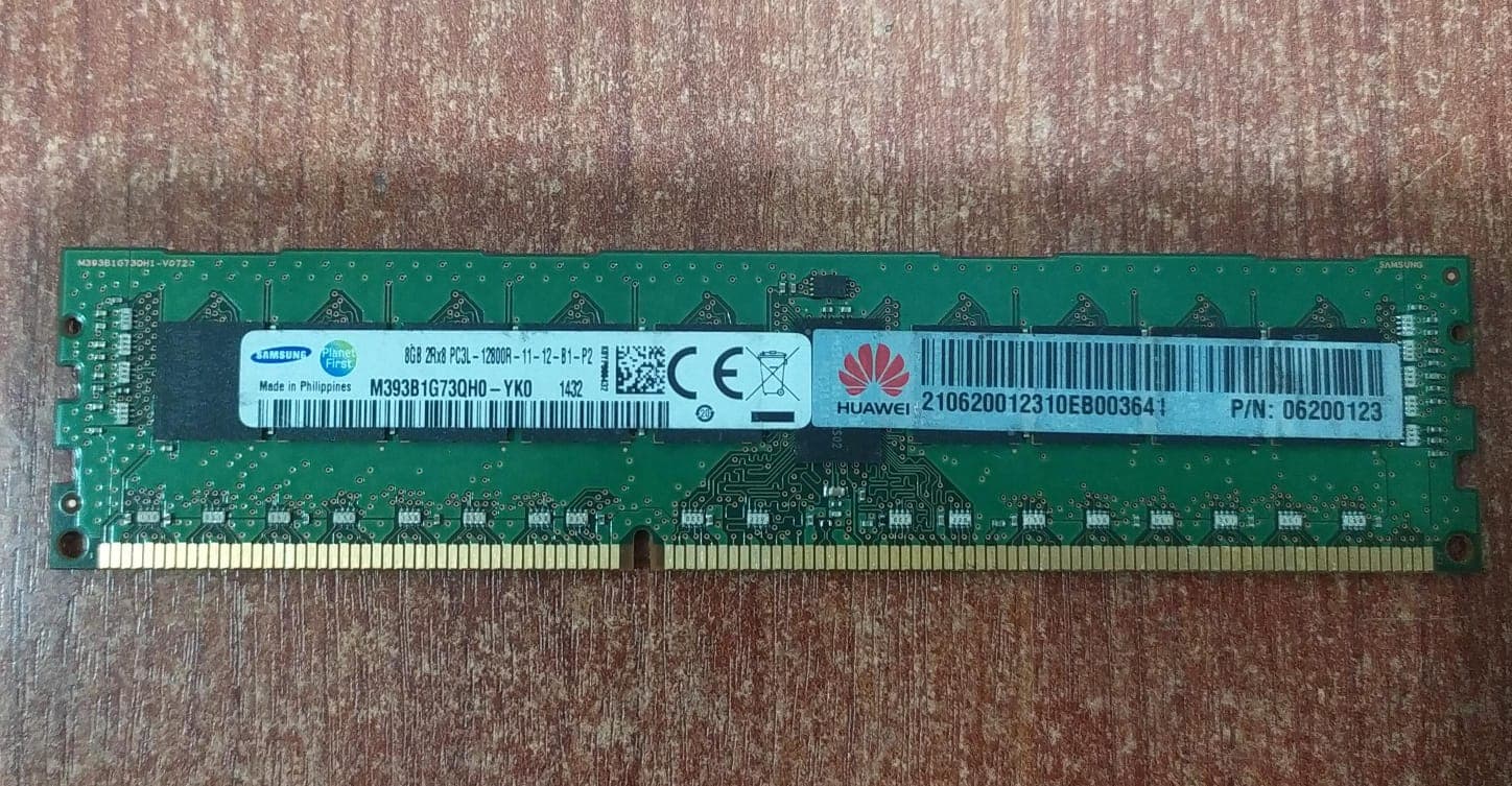 Memoria RAM Samsung M393B1G73QH0‑YK0 8 GB DDR3L‑1600 ECC RDIMM (2Rx8) – Servidores PC3 12800 — imagen 1