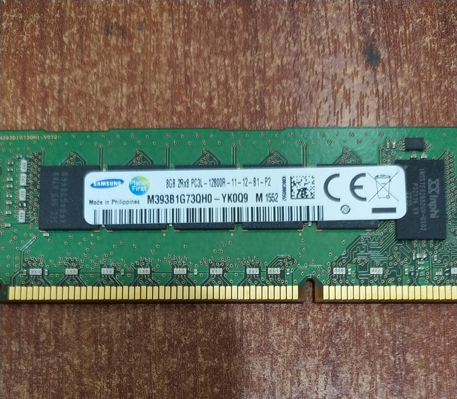 1 Memoria RAM Samsung M393B1G73QH0‑YK0Q 8 GB ECC RDIMM DDR3L‑1600 (2Rx8) para servidores — imagen 3